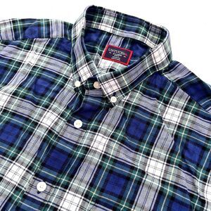 UNTUCKit Classic Cotton Preston Ridge Shirt Navy, Green & White Plaid XL